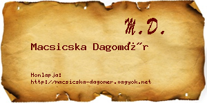 Macsicska Dagomér névjegykártya